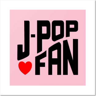 J-POP fan with heart on a curve Posters and Art